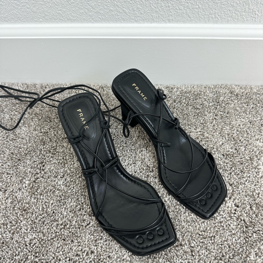 Frame Black Heeled Shoes